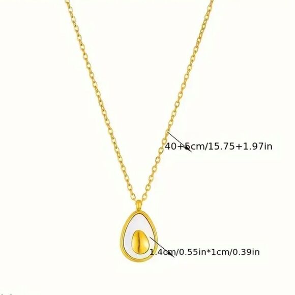 18k Gold Plated Avocado 🥑 Charm Necklace - Picture 4 of 5